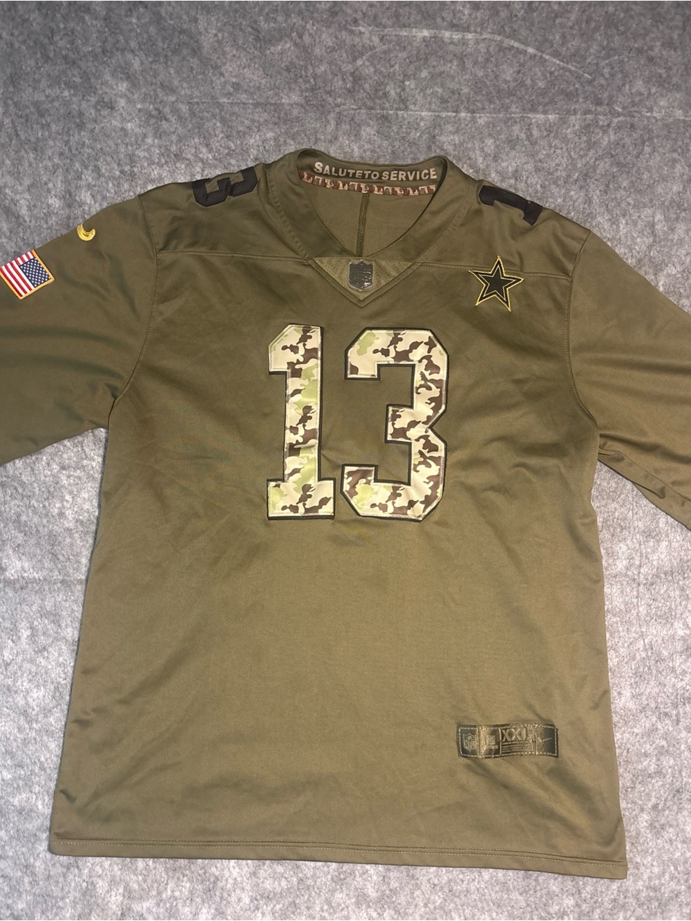 Nike Dallas Cowboys Michael Gallup #13 Salute to Service Camo Jersey XXL